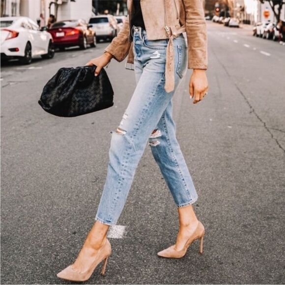 BLANK NYC “The Baxter” Distressed Rib Cage Straight Leg Jeans Size 29 “Over It” - Picture 1 of 16